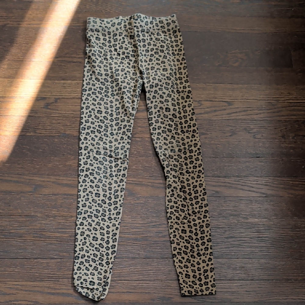 J. Crew Kids Tan and Black Patterned Leggings
